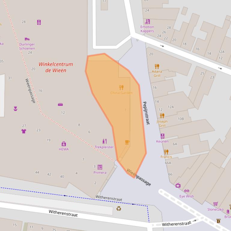 Kaart van postcodegebied 5921HK.