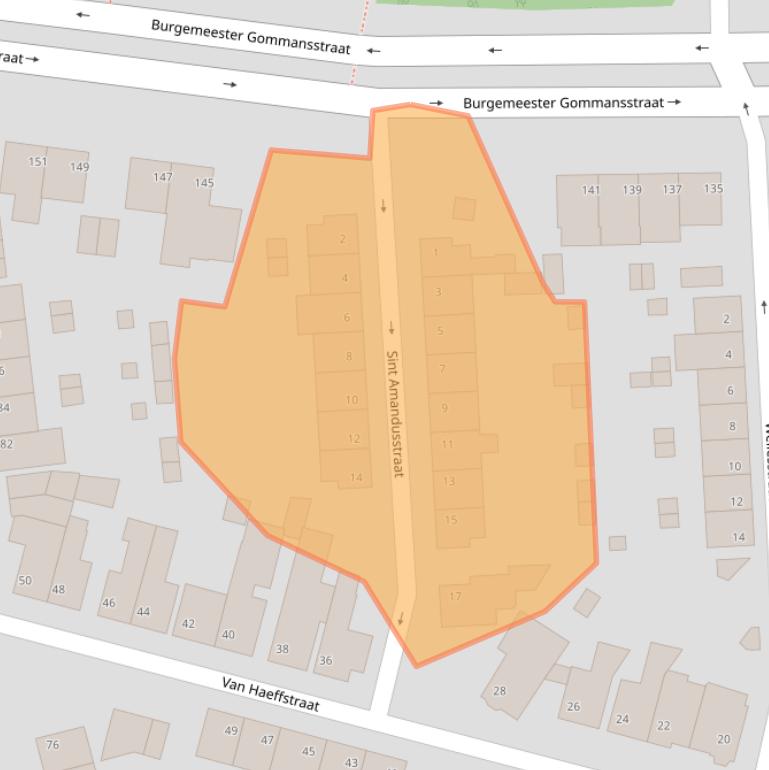 Kaart van postcodegebied 5921HT.
