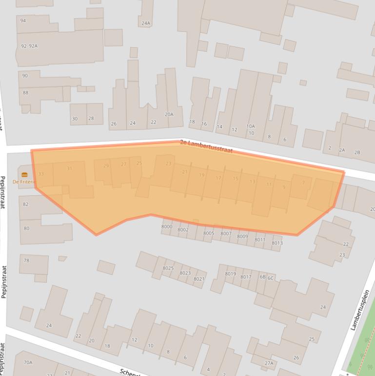 Kaart van postcodegebied 5921HW.