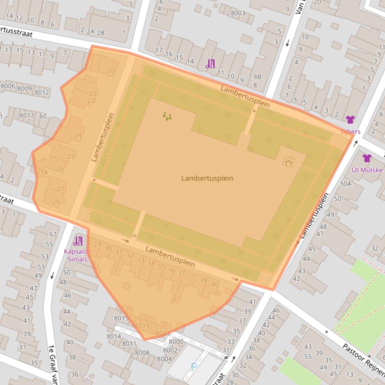 Kaart van postcodegebied 5921JJ.