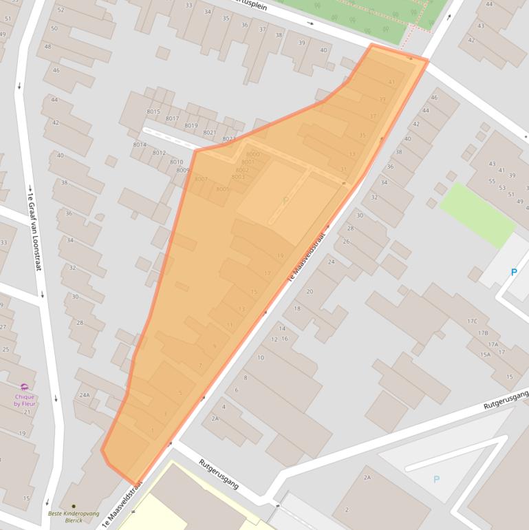 Kaart van postcodegebied 5921JL.