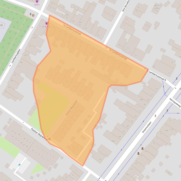 Kaart van postcodegebied 5921JR.