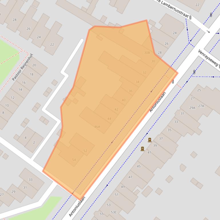 Kaart van postcodegebied 5921KD.