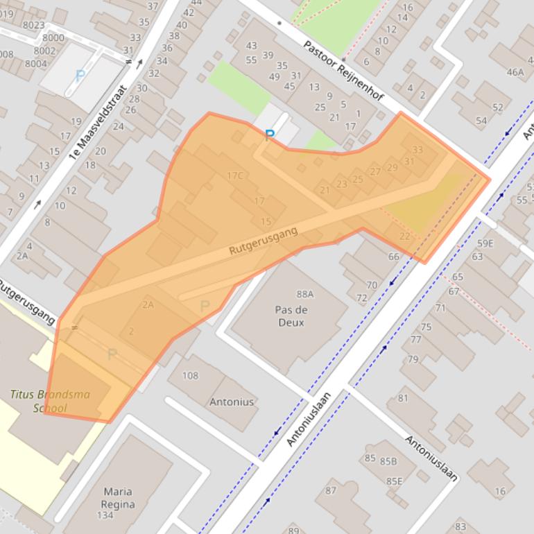 Kaart van postcodegebied 5921KG.