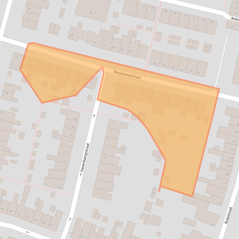 Kaart van postcodegebied 5921VD.