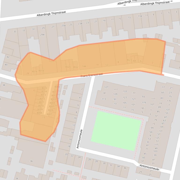 Kaart van postcodegebied 5921VG.