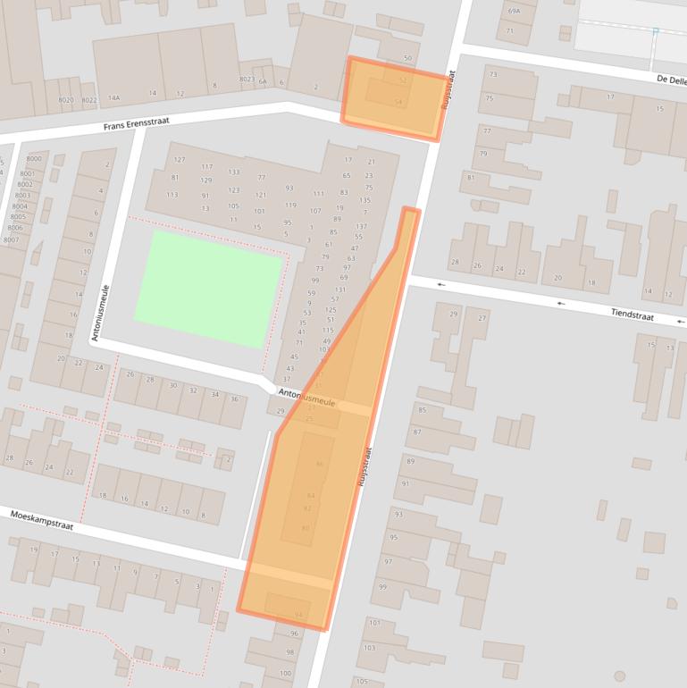 Kaart van postcodegebied 5921VR.