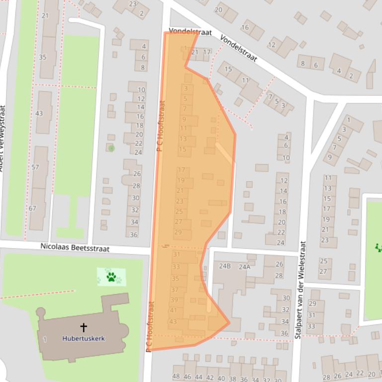 Kaart van postcodegebied 5921VX.