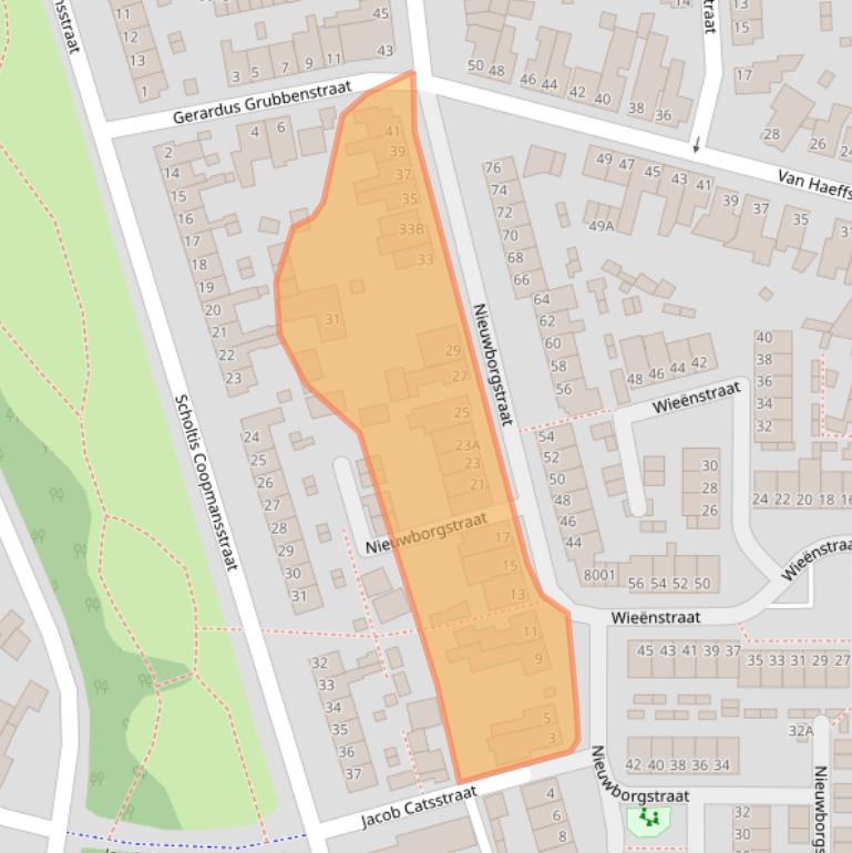 Kaart van postcodegebied 5921XM.