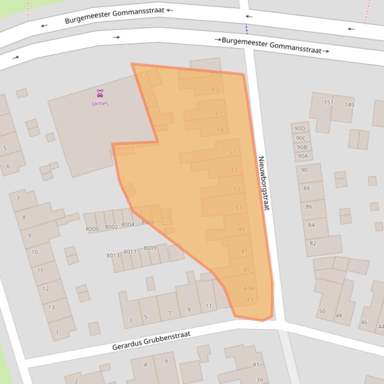 Kaart van postcodegebied 5921XN.