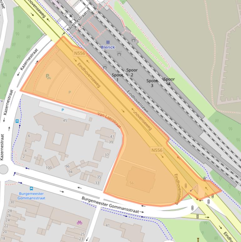 Kaart van postcodegebied 5922AB.