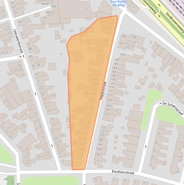 Kaart van postcodegebied 5922AC.