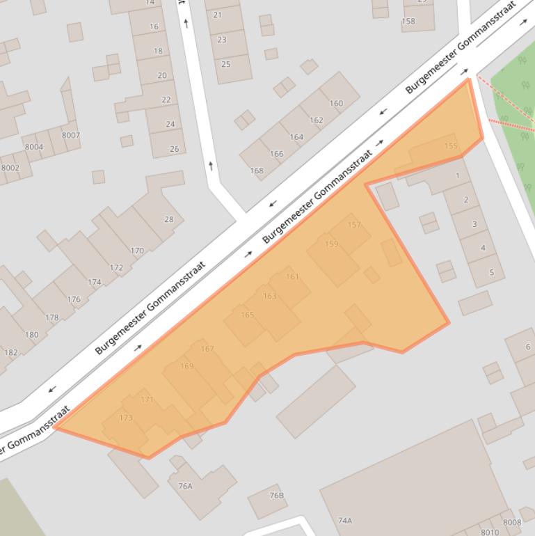 Kaart van postcodegebied 5922AJ.