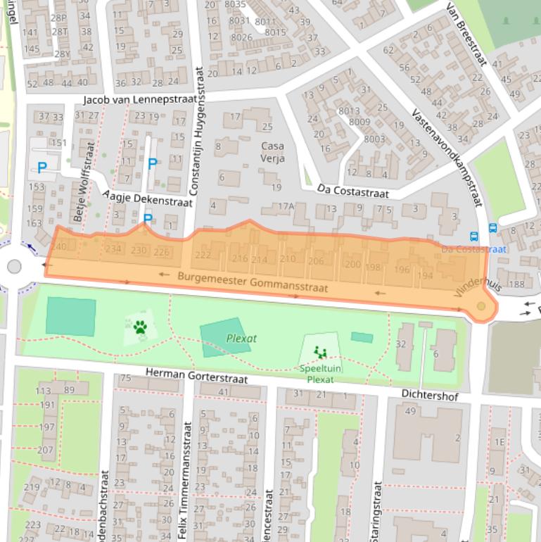 Kaart van postcodegebied 5922AR.