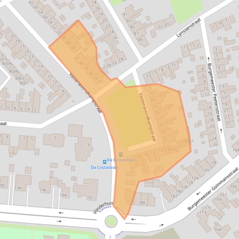 Kaart van postcodegebied 5922AV.