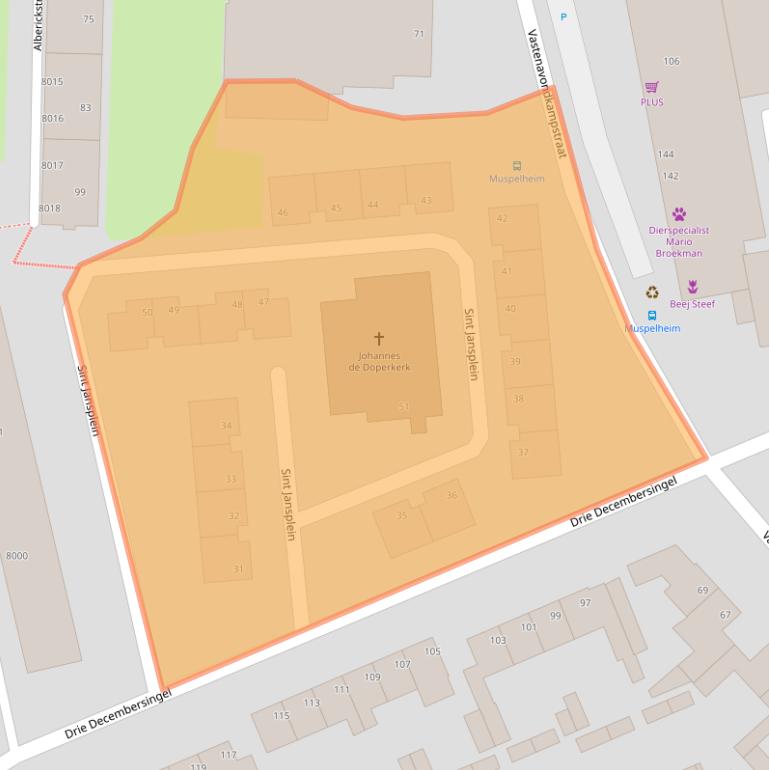 Kaart van postcodegebied 5922BH.