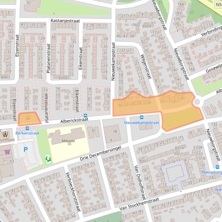 Kaart van postcodegebied 5922BS.