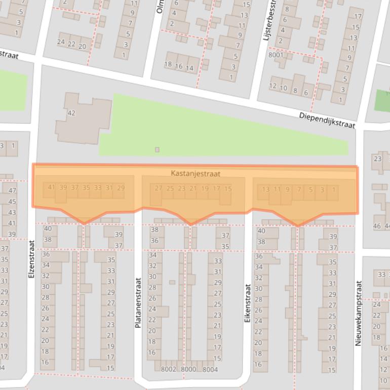 Kaart van postcodegebied 5922CA.