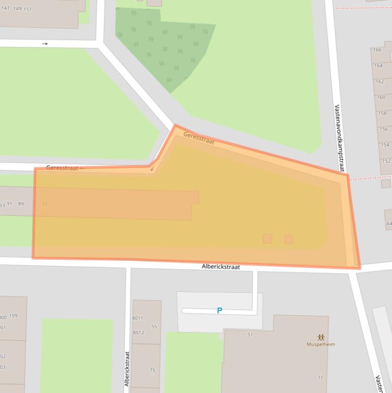 Kaart van postcodegebied 5922CM.