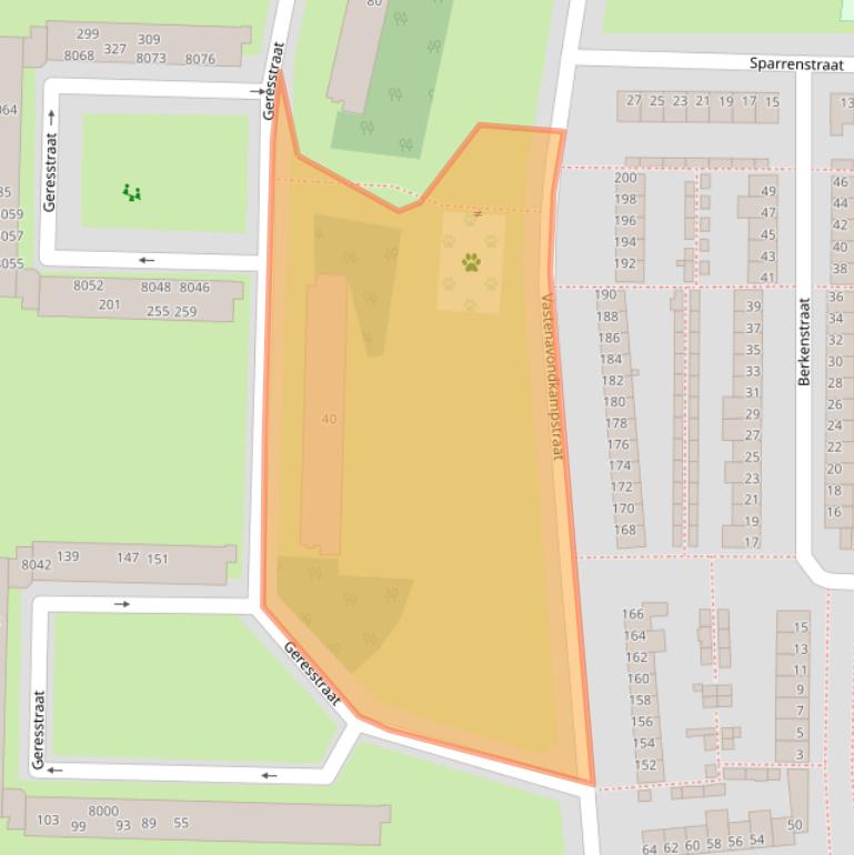 Kaart van postcodegebied 5922CV.