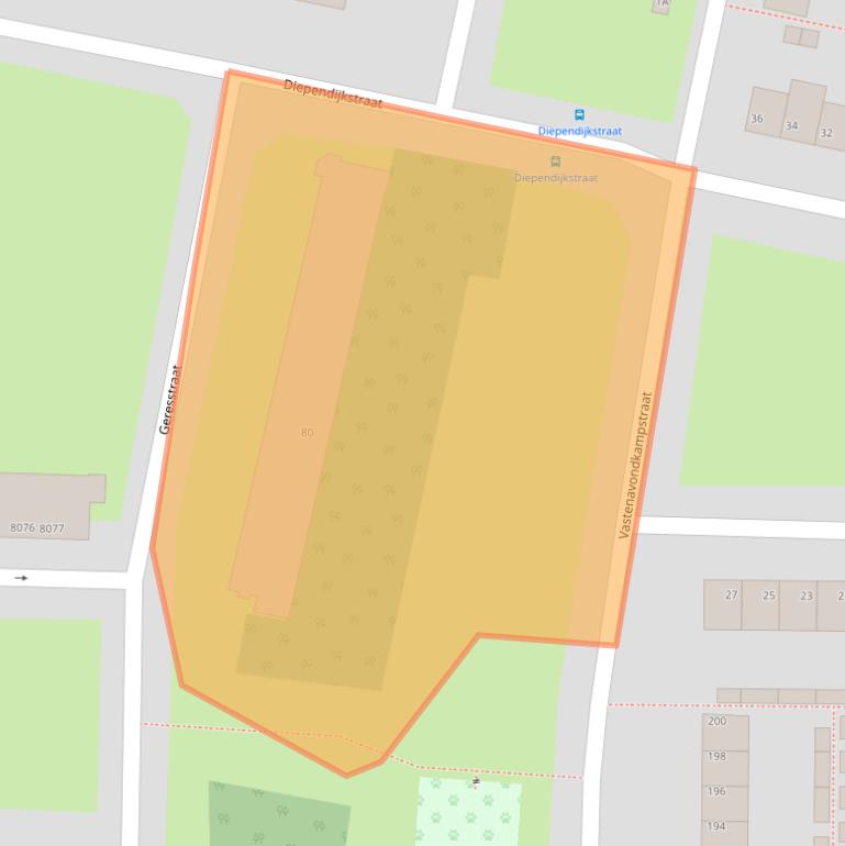 Kaart van postcodegebied 5922CW.