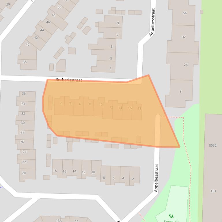 Kaart van postcodegebied 5922EG.