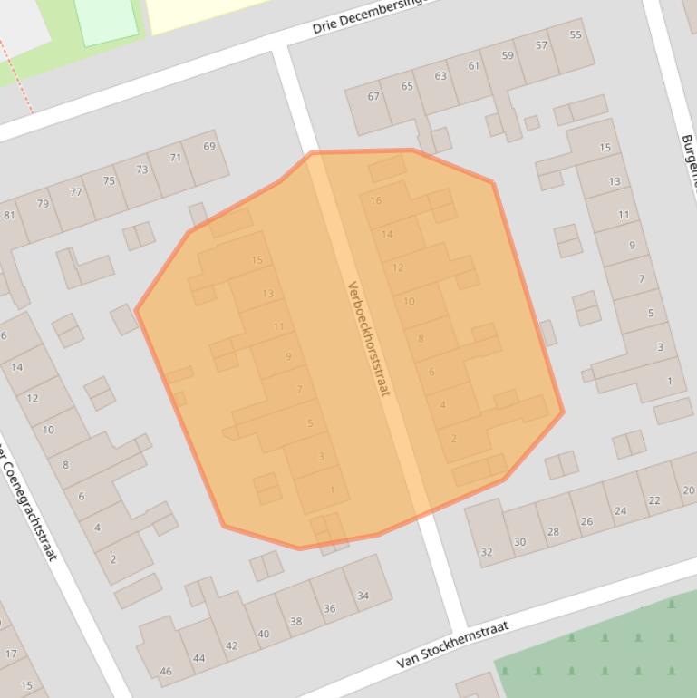 Kaart van postcodegebied 5922TJ.