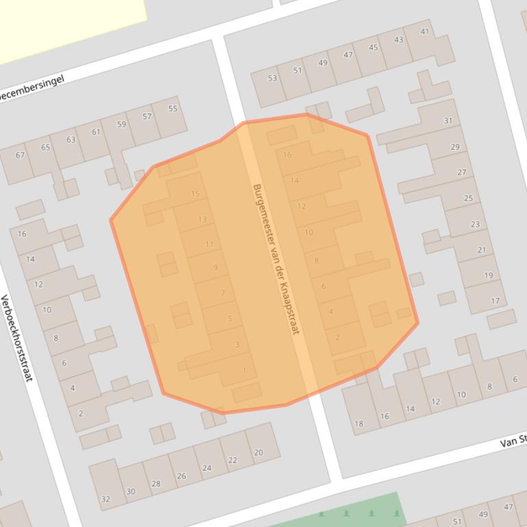 Kaart van postcodegebied 5922TK.
