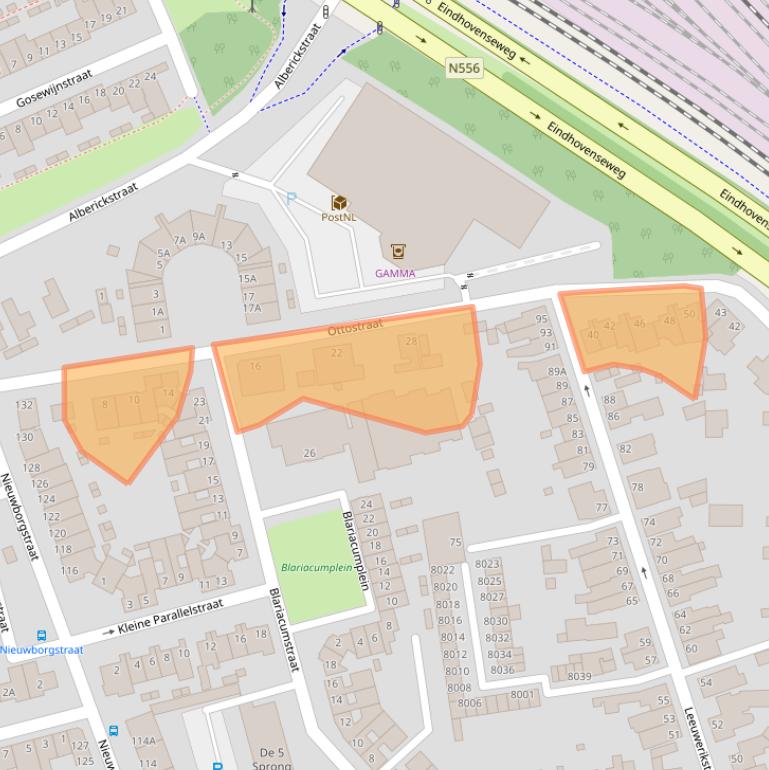 Kaart van postcodegebied 5922VT.