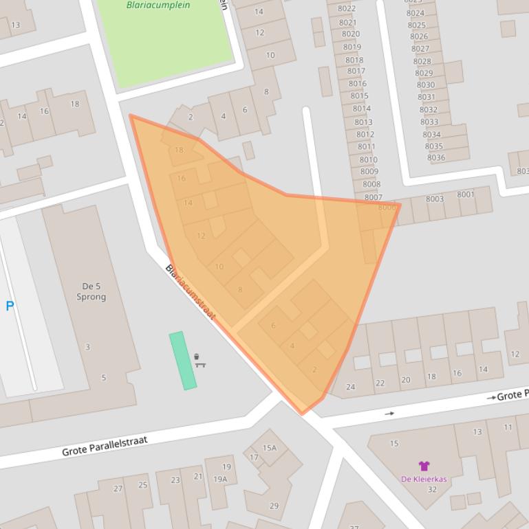 Kaart van postcodegebied 5922VW.