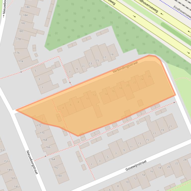 Kaart van postcodegebied 5922XB.