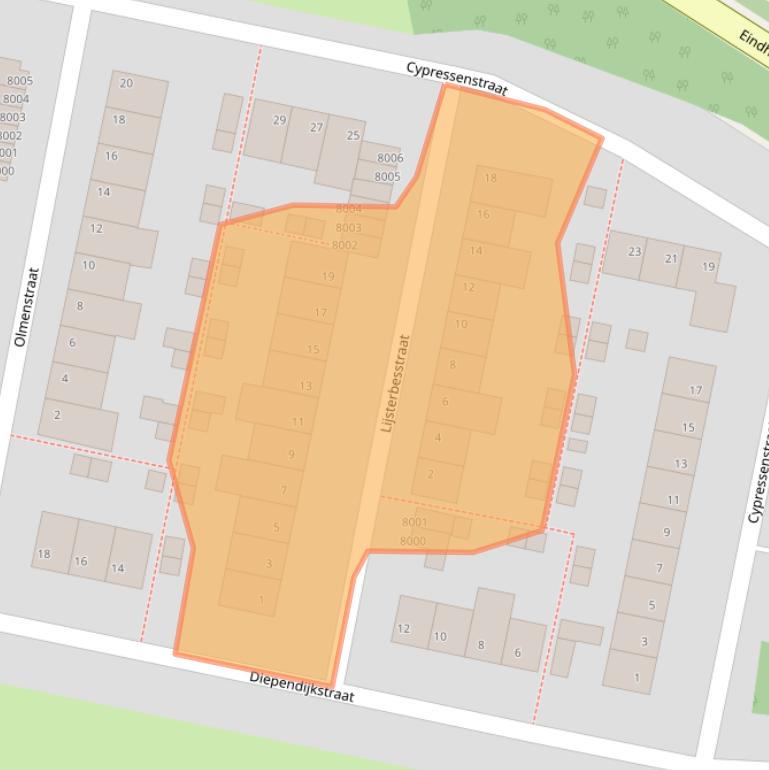 Kaart van postcodegebied 5922XH.