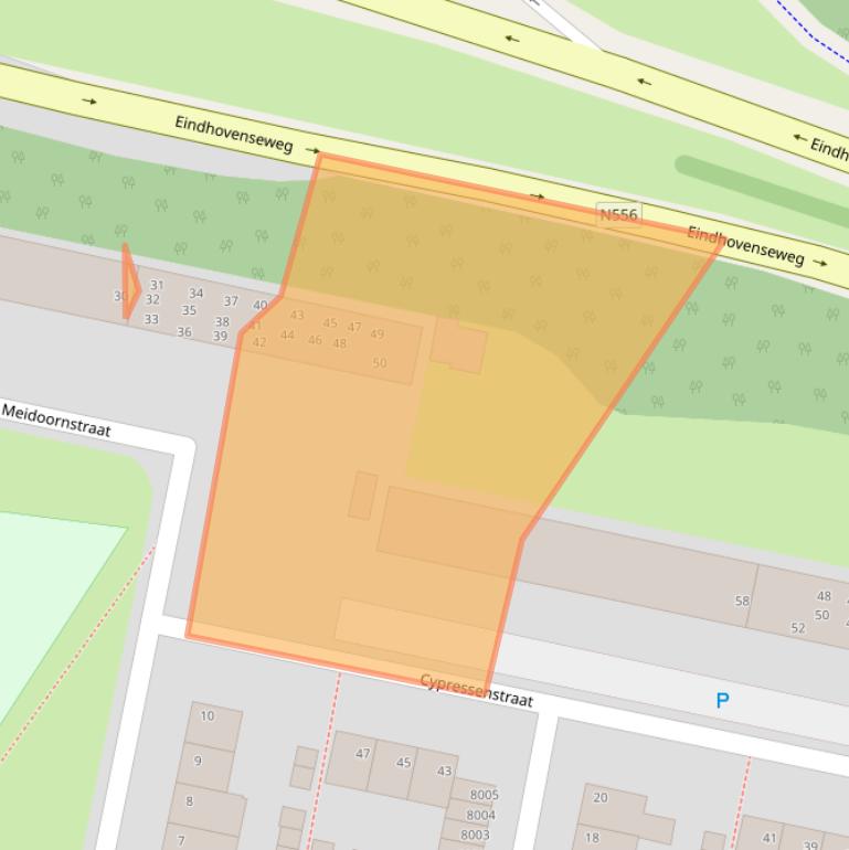 Kaart van postcodegebied 5922XP.