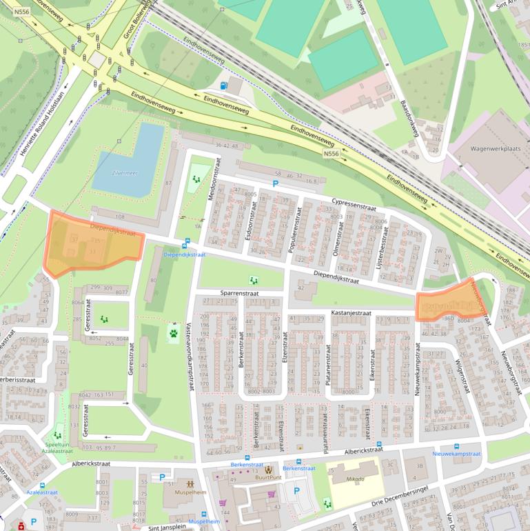 Kaart van postcodegebied 5922XT.