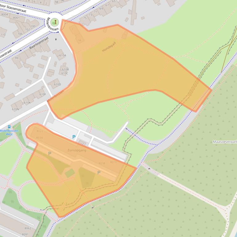 Kaart van postcodegebied 5923AA.