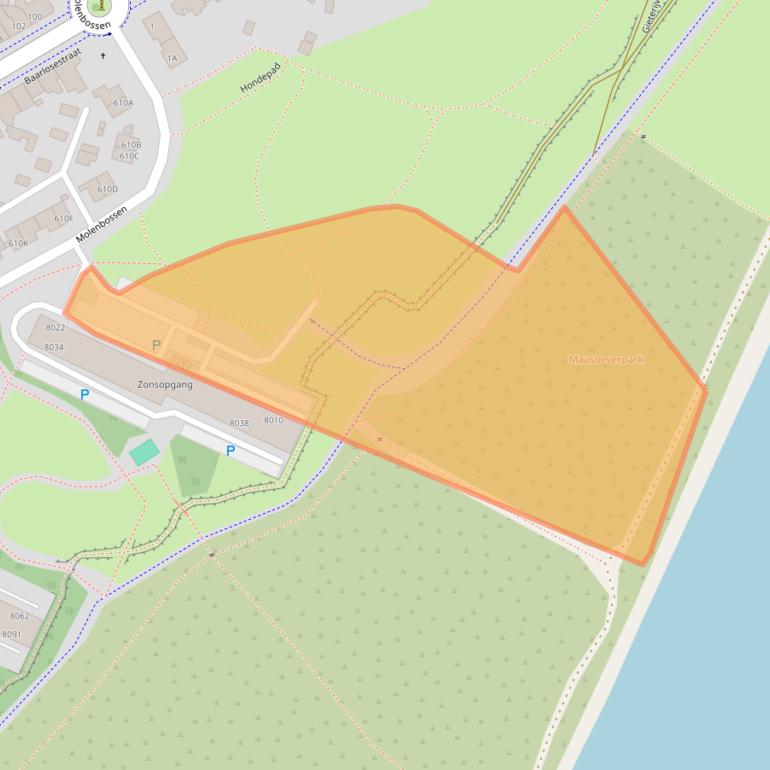 Kaart van postcodegebied 5923AB.