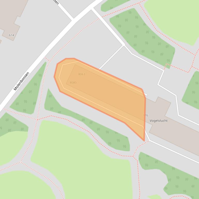 Kaart van postcodegebied 5923AD.