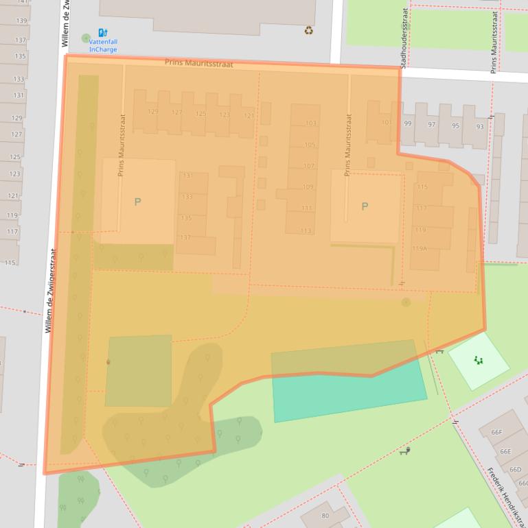 Kaart van postcodegebied 5923AX.