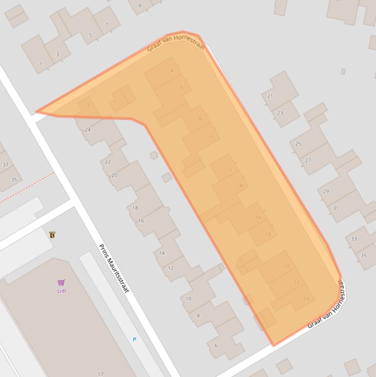 Kaart van postcodegebied 5923BB.