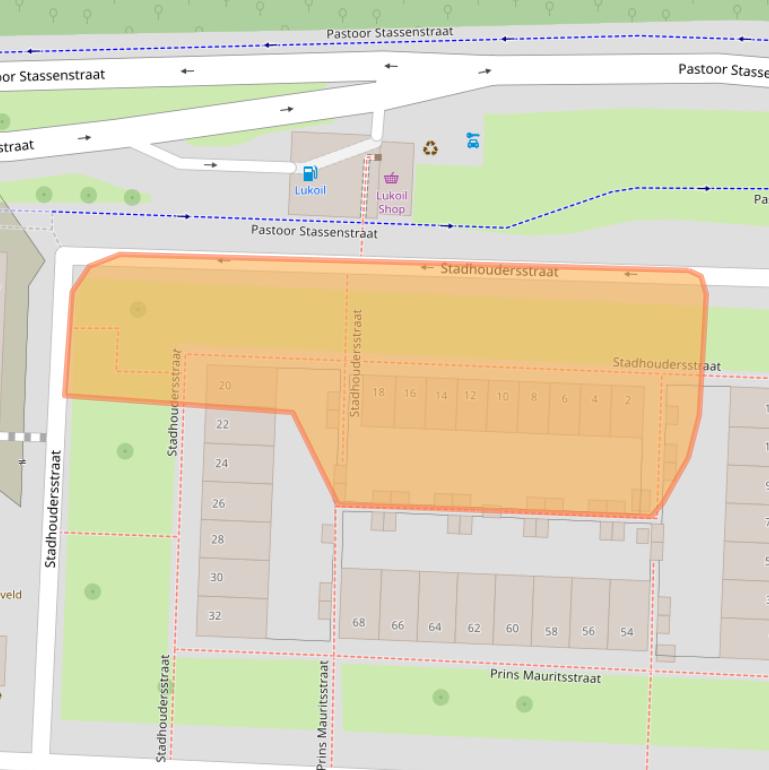Kaart van postcodegebied 5923BE.