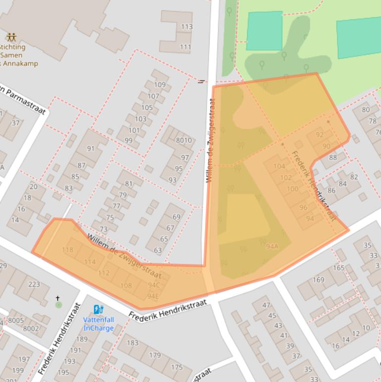 Kaart van postcodegebied 5923BT.