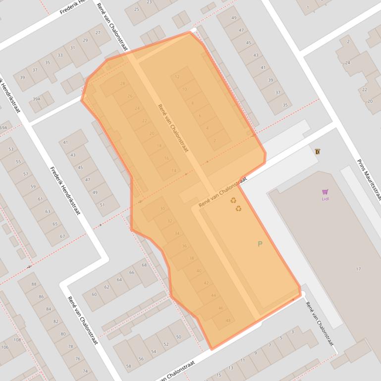 Kaart van postcodegebied 5923BW.