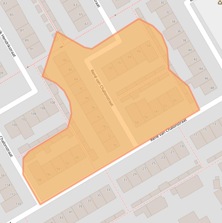 Kaart van postcodegebied 5923BX.