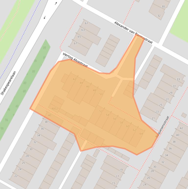 Kaart van postcodegebied 5923CL.