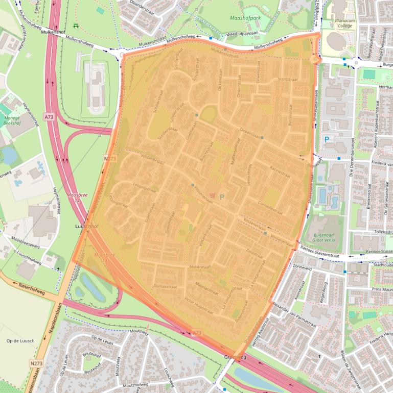 Kaart van postcodegebied 5924.