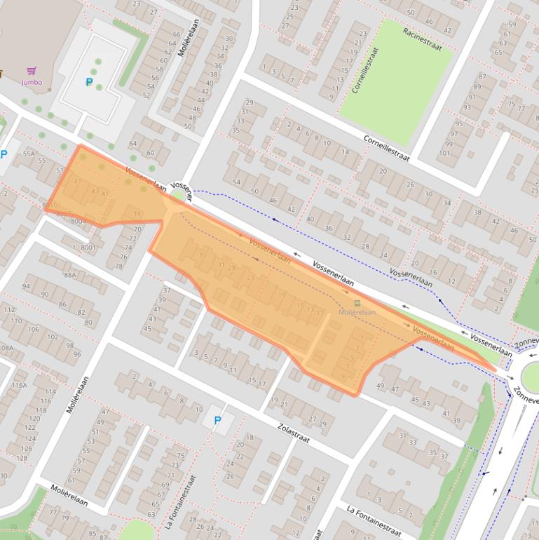 Kaart van postcodegebied 5924AB.