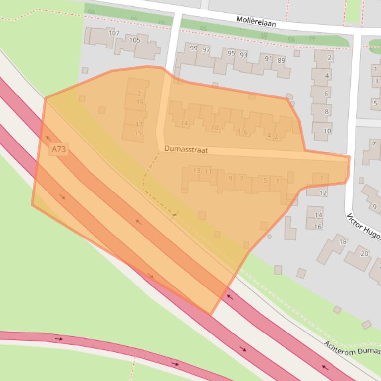 Kaart van postcodegebied 5924AH.