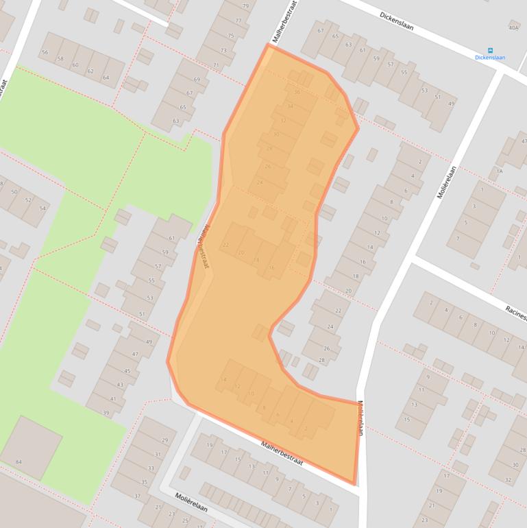 Kaart van postcodegebied 5924AP.