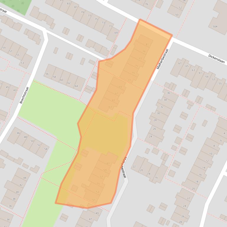 Kaart van postcodegebied 5924AR.