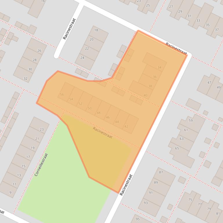 Kaart van postcodegebied 5924BE.